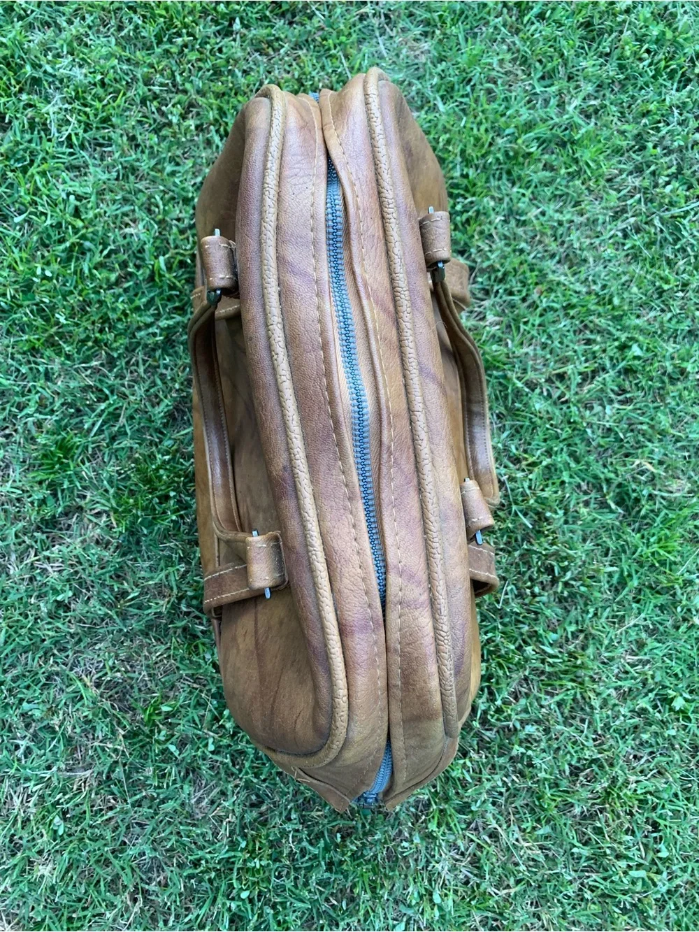 VTG 1960s American Tourister Luggage Tote Bag Carry On Weekender Soft Case Brown